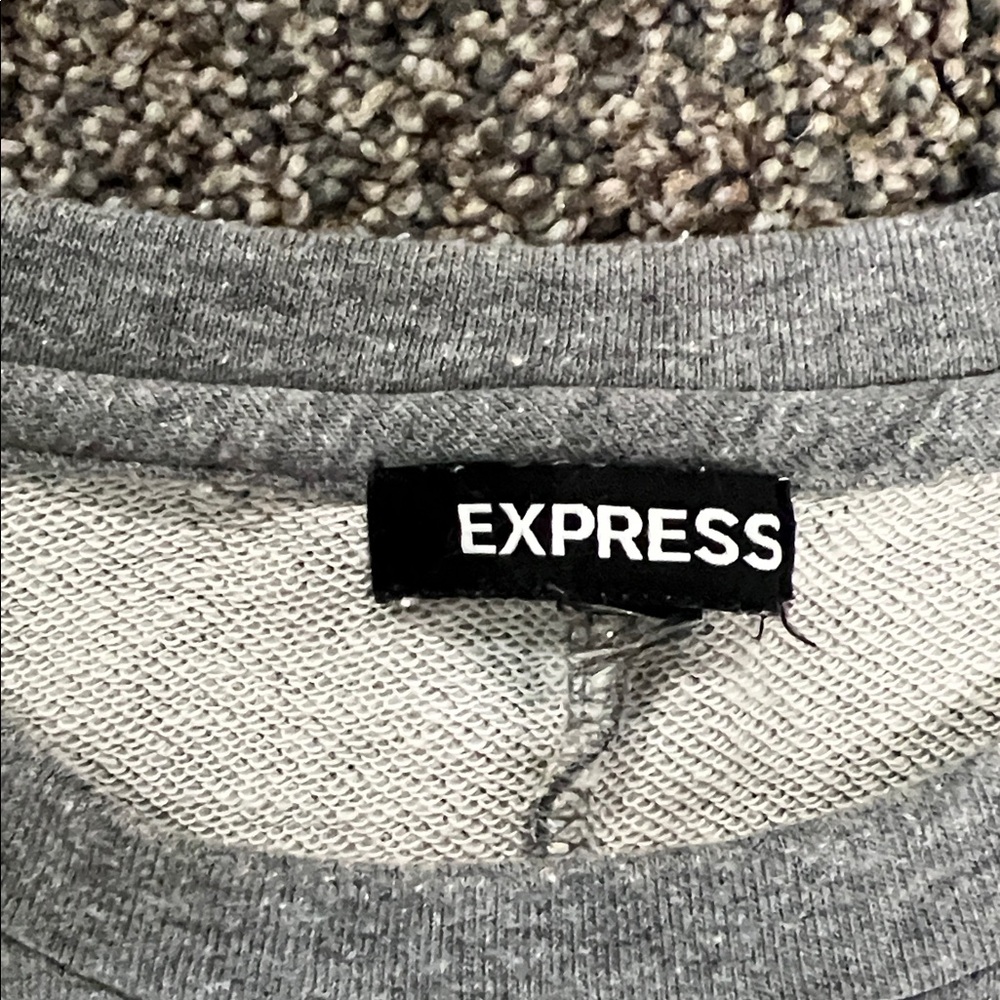 Express Gray Tunic with Ruffle Detail - Picture 2 of 2